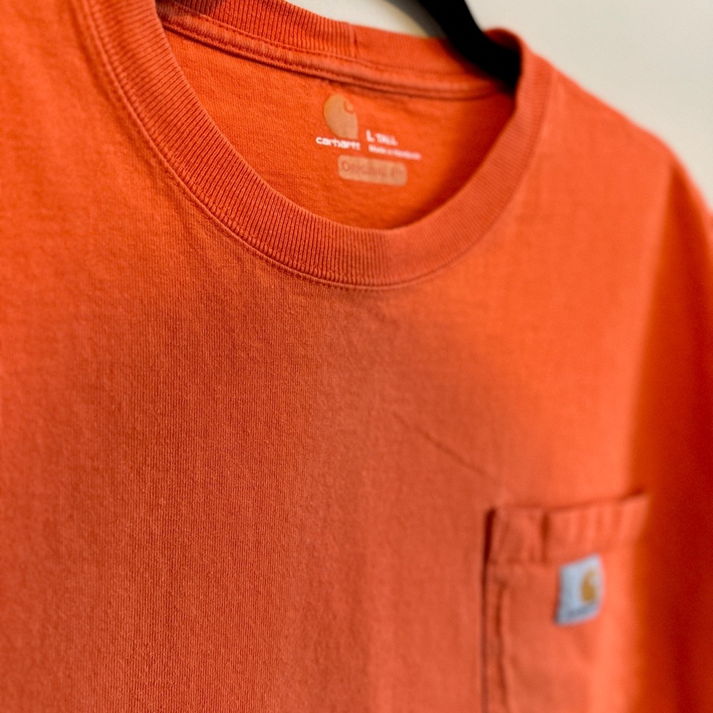 Carhartt Men's Vibrant Orange Short Sleeve Tee - Picture 6 of 6